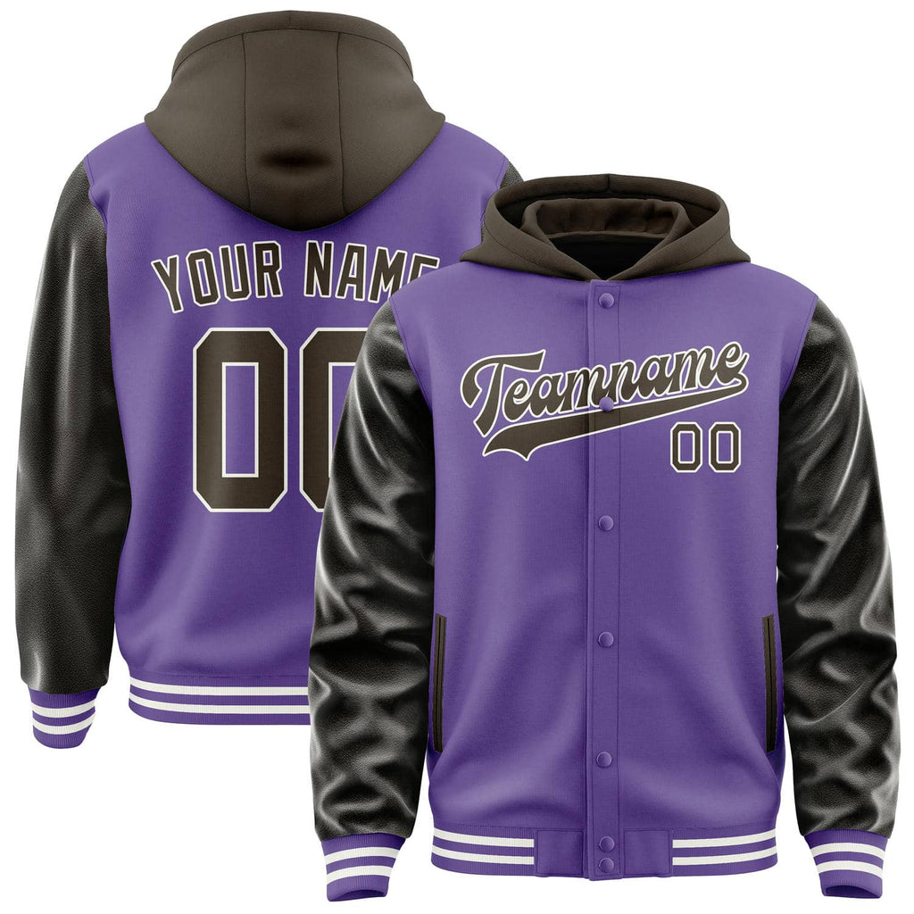 Custom Light Purple Brown Jacket