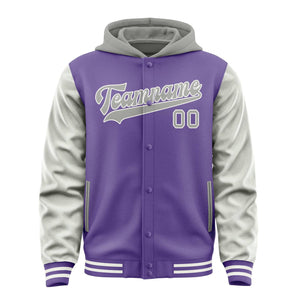 Custom Light Purple Gray Jacket