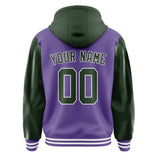 Custom Light Purple Dark Green Jacket