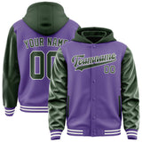 Custom Light Purple Dark Green Jacket