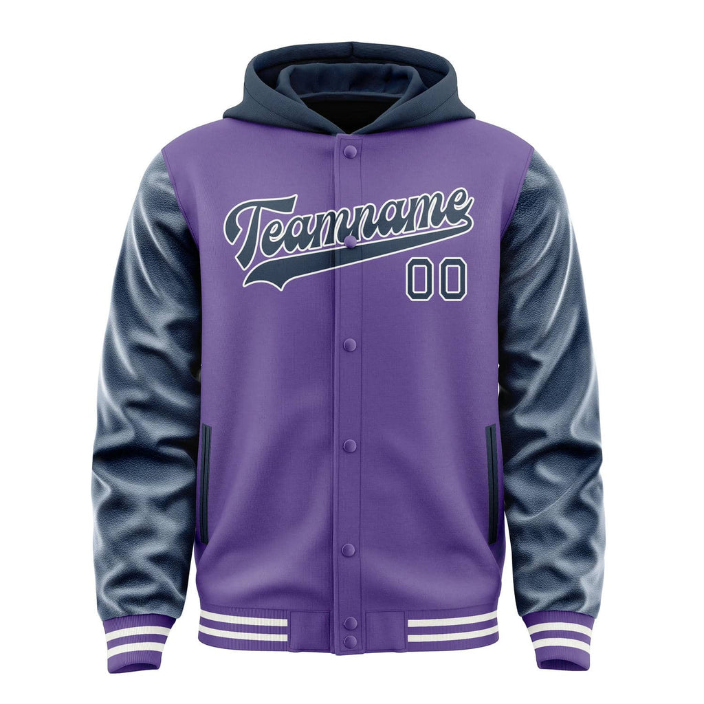 Custom Light Purple Blue Jacket
