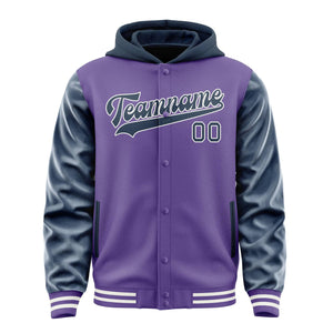 Custom Light Purple Blue Jacket
