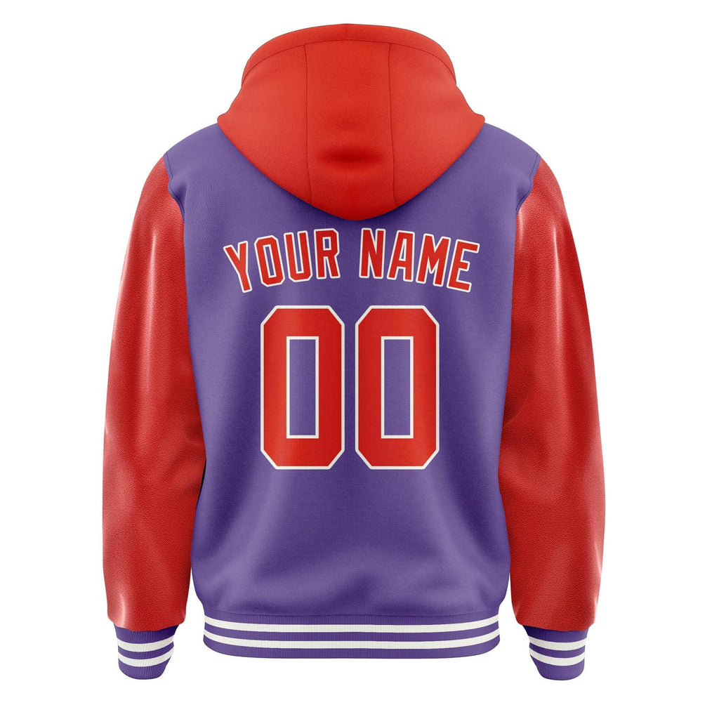 Custom Light Purple Orange Red Jacket