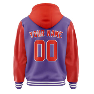 Custom Light Purple Orange Red Jacket