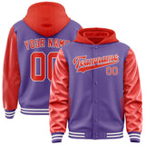 Custom Light Purple Orange Red Jacket