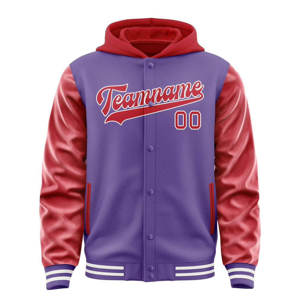 Custom Light Purple Red Jacket