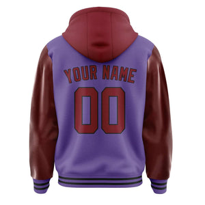 Custom Light Purple Crimson Red Jacket