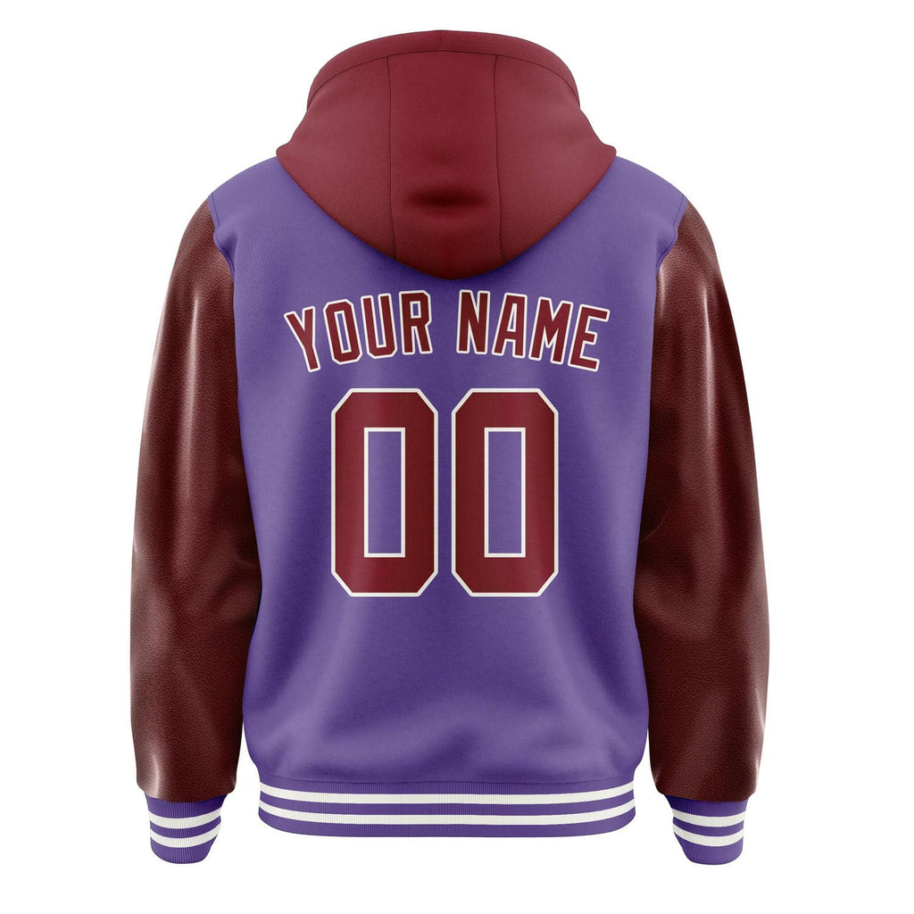 Custom Light Purple Crimson Red Jacket