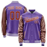 Custom Light Purple Coral Red Jacket