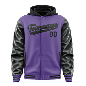 Custom Light Purple Black Jacket