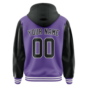 Custom Light Purple Black Jacket