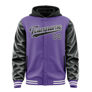 Custom Light Purple Black Jacket