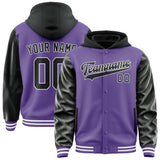 Custom Light Purple Black Jacket