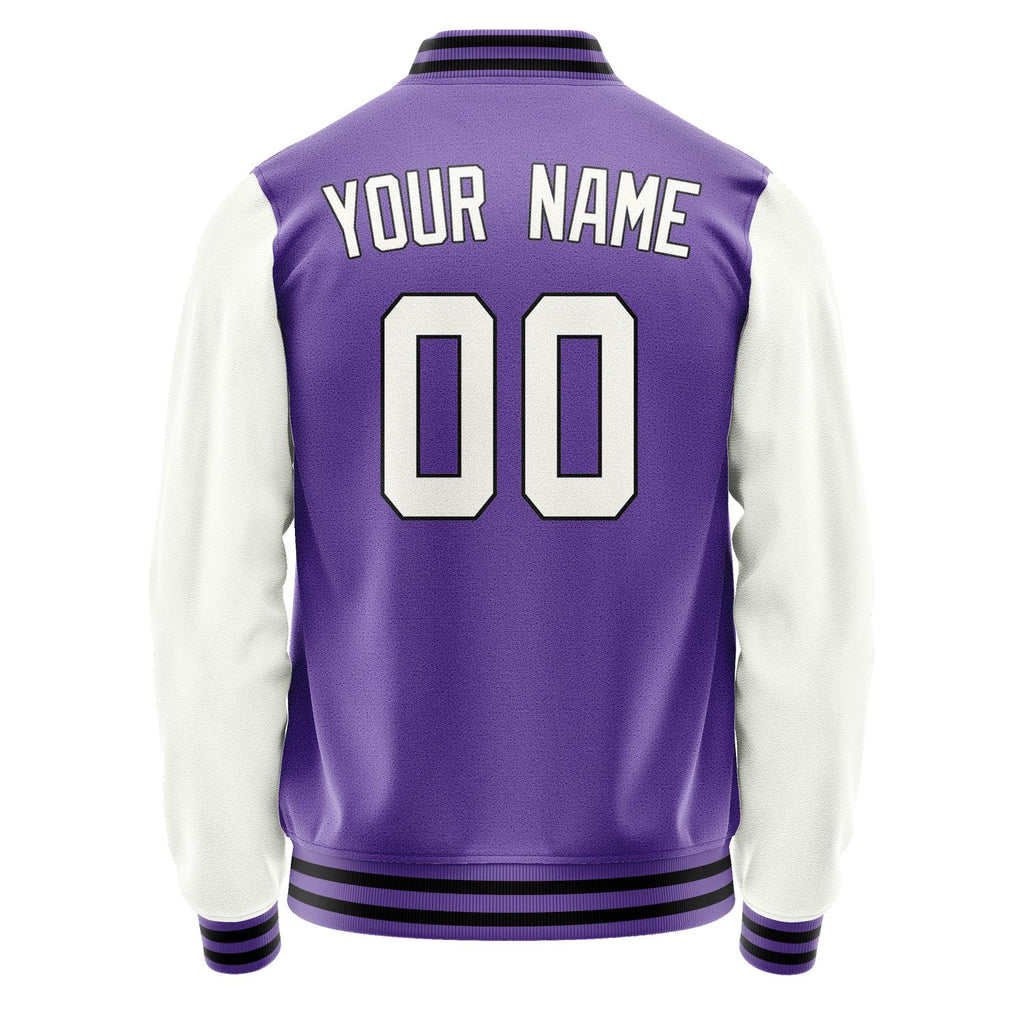Custom Light Purple White Jacket JA2323182317B31718