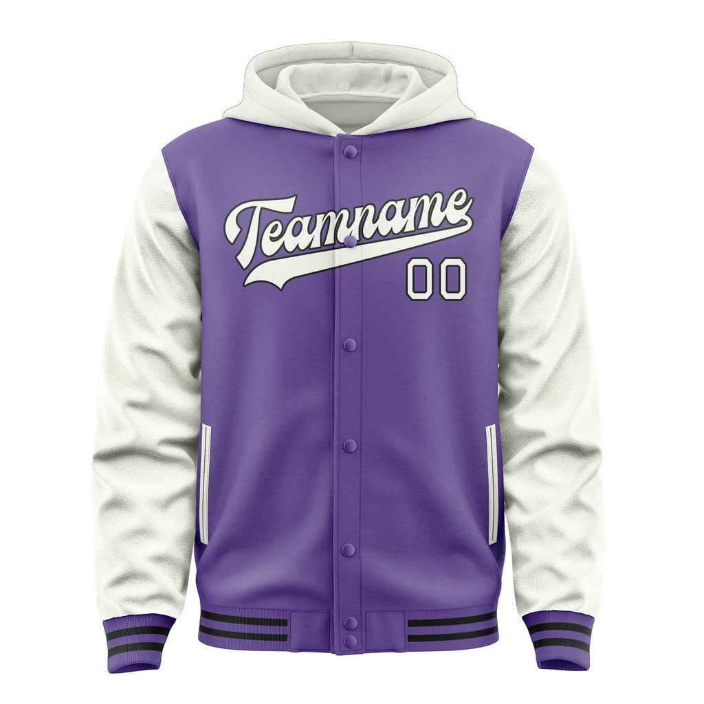 Custom Light Purple White Jacket