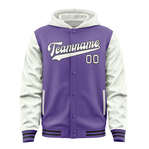 Custom Light Purple White Jacket