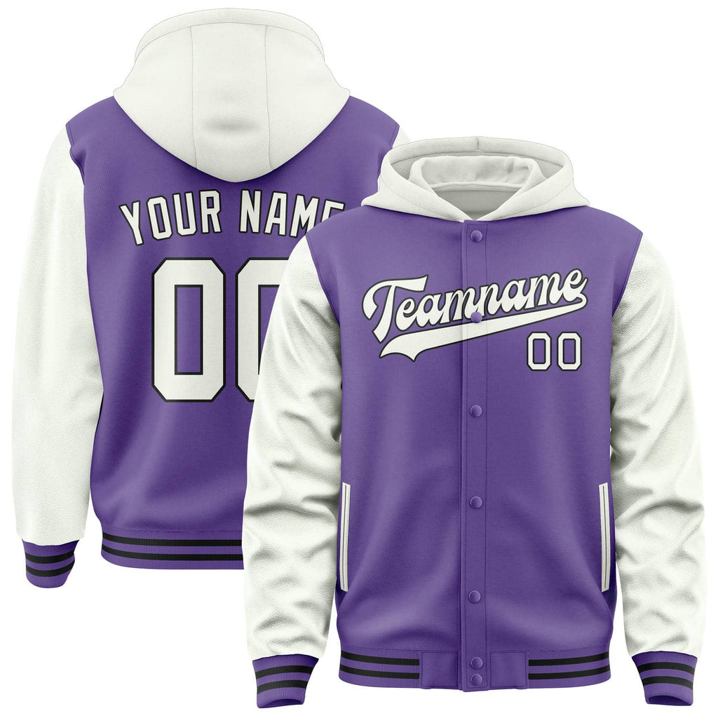 Custom Light Purple White Jacket
