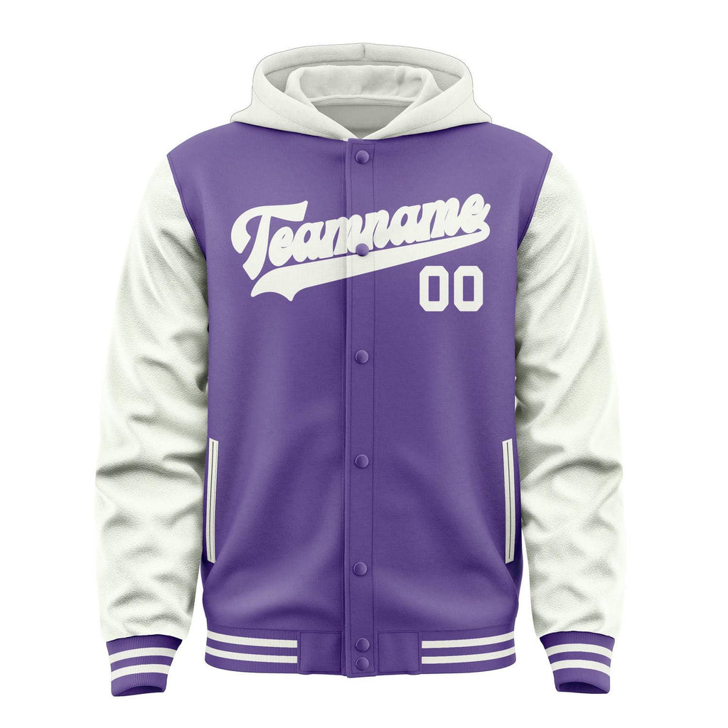 Custom Light Purple White Jacket
