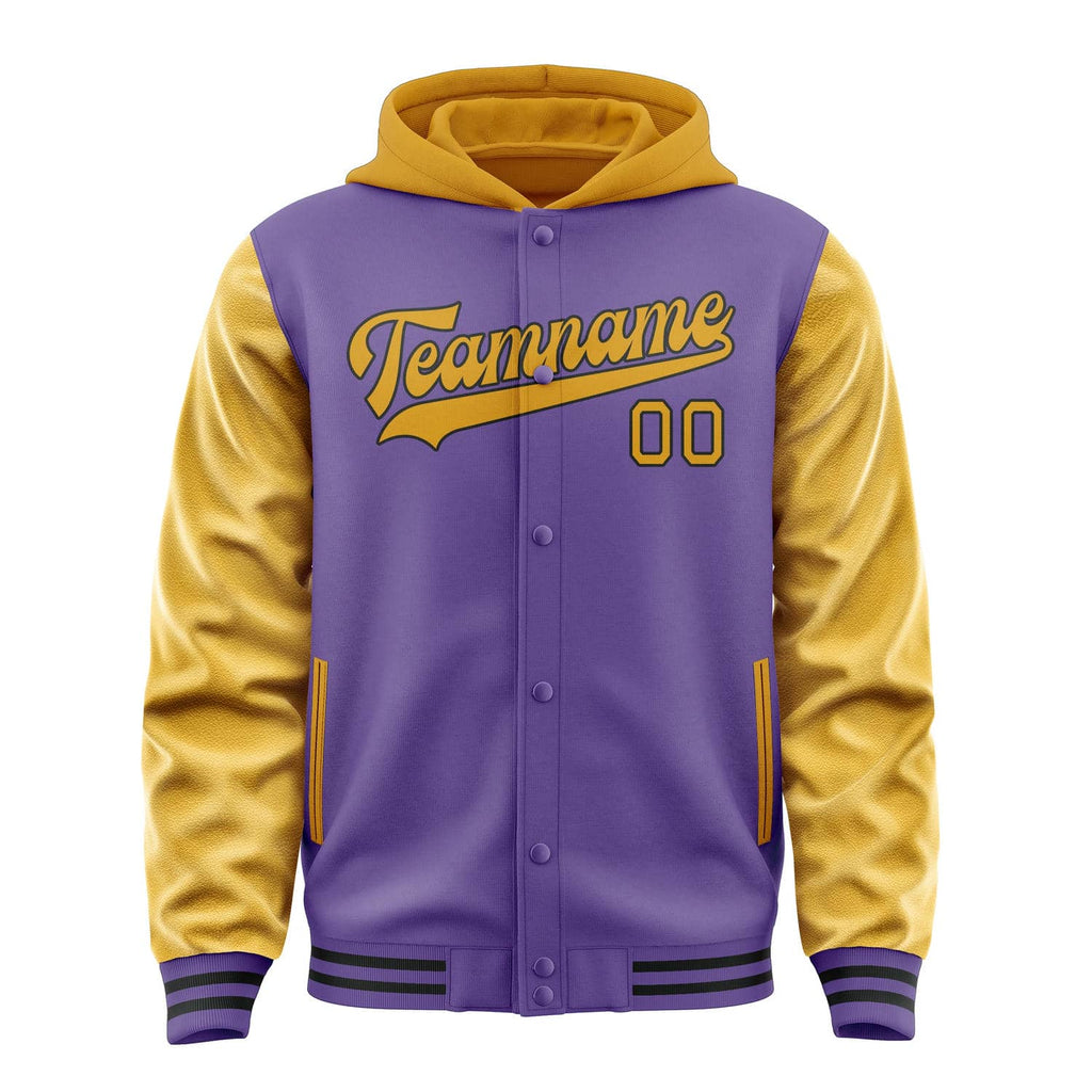 Custom Light Purple Yellow Jacket