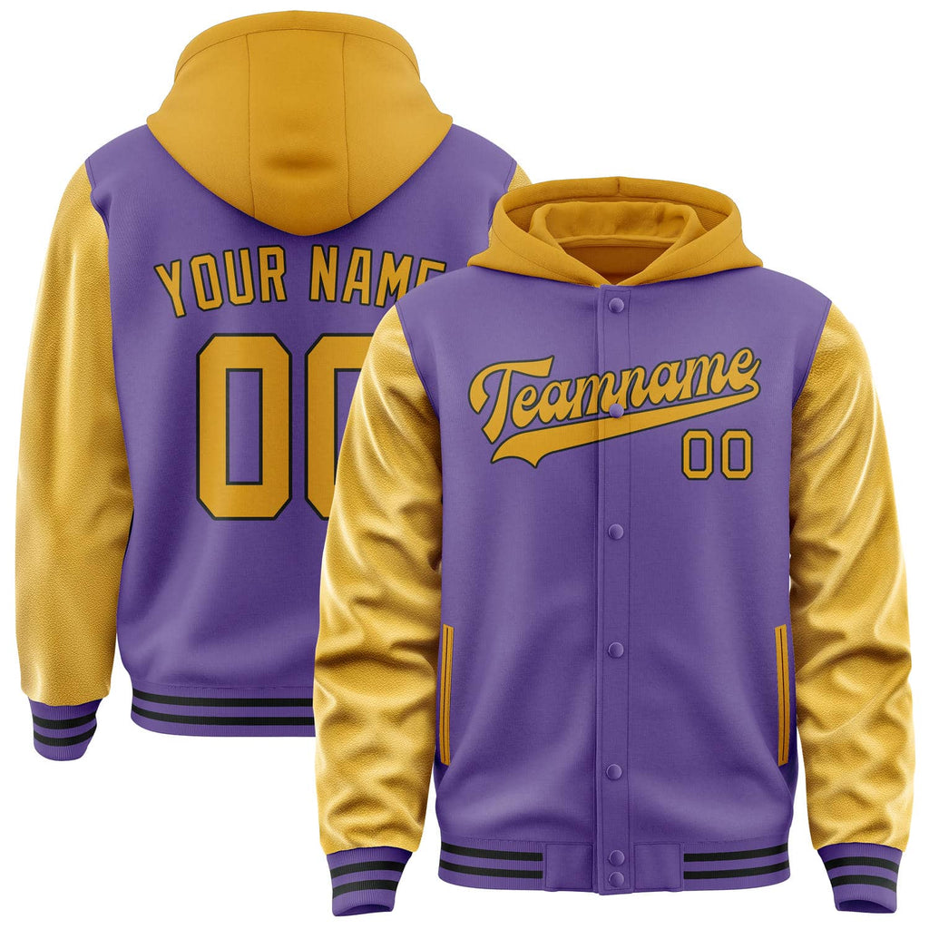 Custom Light Purple Yellow Jacket