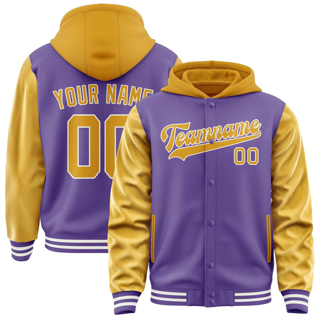 Custom Light Purple Yellow Jacket