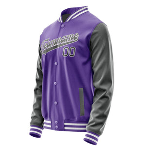 Custom Light Purple Dark Grey Jacket JA2323202318B31820