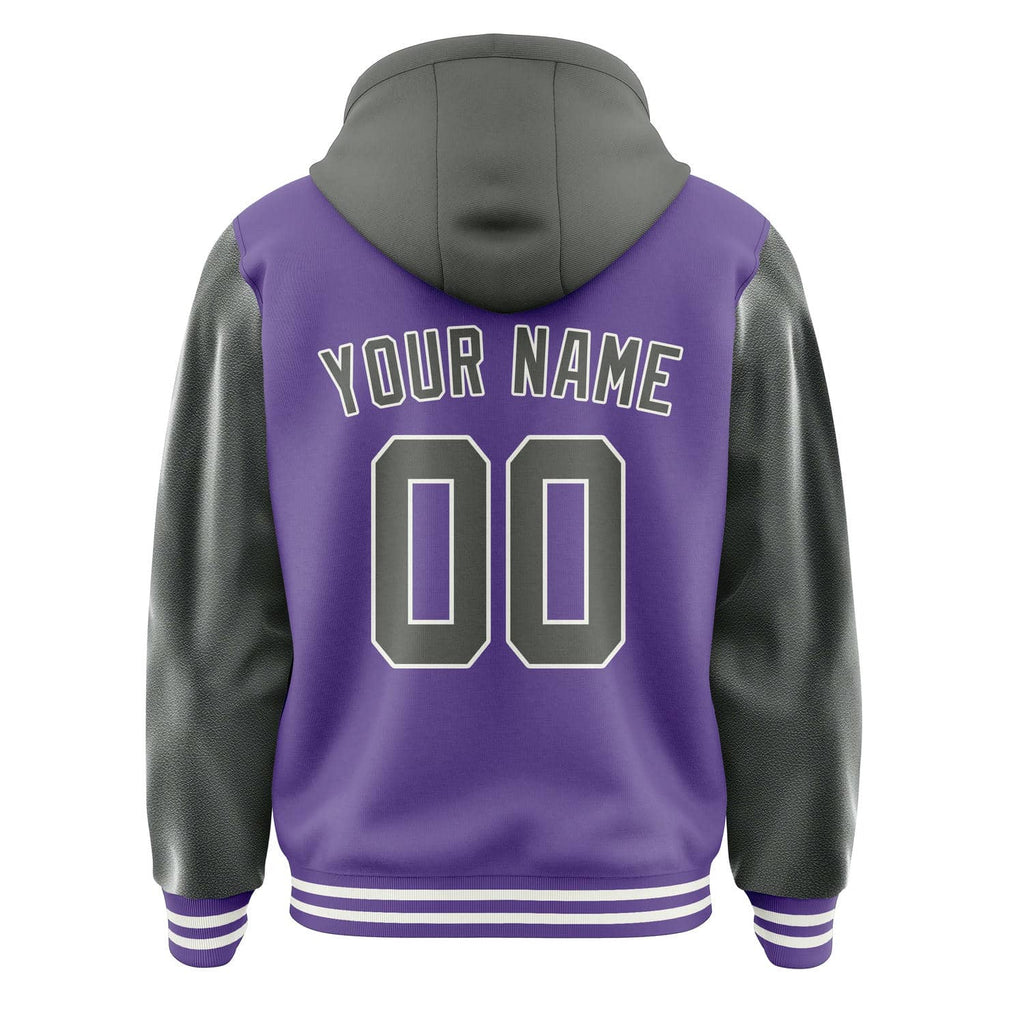 Custom Light Purple Dark Grey Jacket