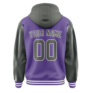 Custom Light Purple Dark Grey Jacket