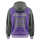 Custom Light Purple Dark Grey Jacket