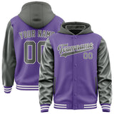 Custom Light Purple Dark Grey Jacket