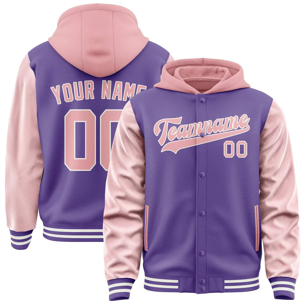 Custom Light Purple Light Pink Jacket