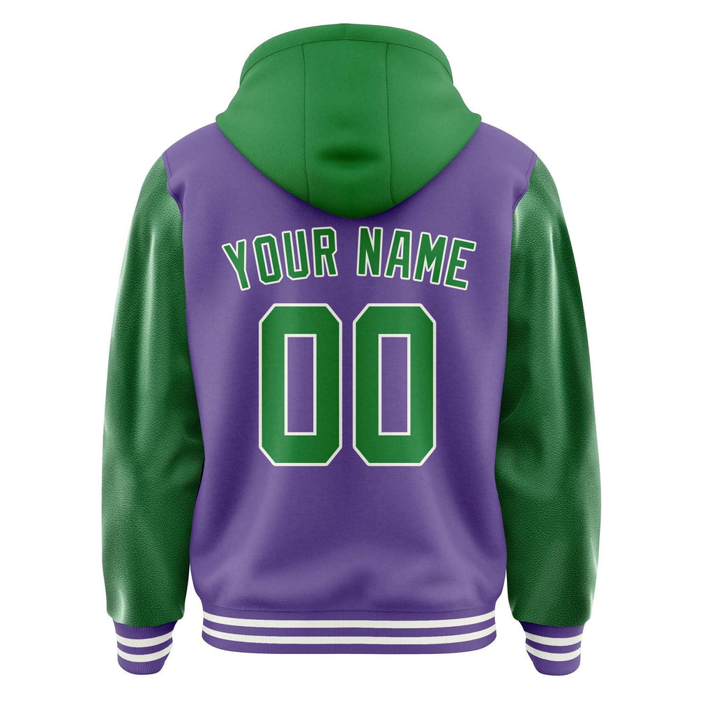 Custom Light Purple Emerald Green Jacket