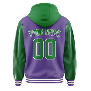 Custom Light Purple Emerald Green Jacket