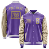 Custom Light Purple Light Khaki Jacket