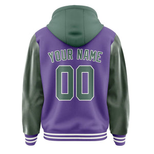 Custom Light Purple Blue Green Jacket