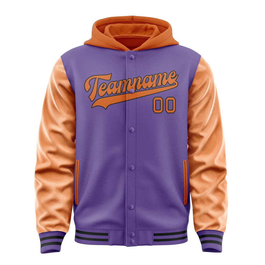 Custom Light Purple Orange Jacket