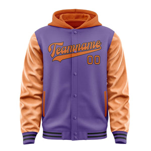 Custom Light Purple Orange Jacket