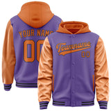 Custom Light Purple Orange Jacket