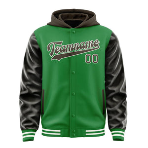 Custom Emerald Green Brown Jacket