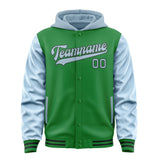 Custom Emerald Green Light Blue Jacket