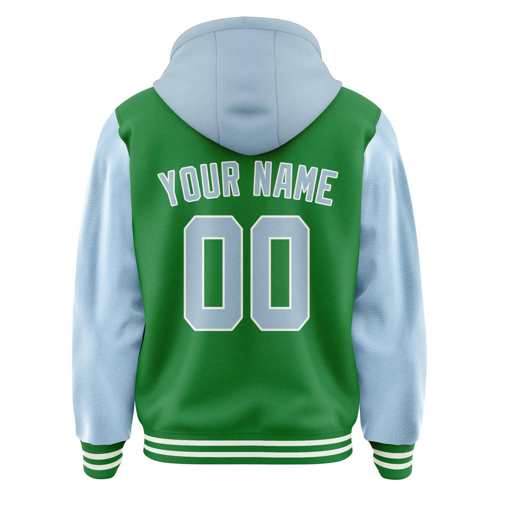 Custom Emerald Green Light Blue Jacket
