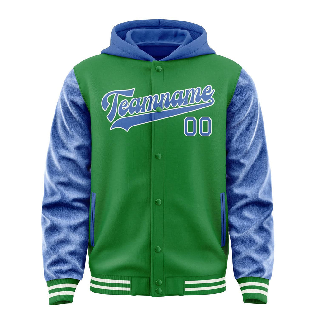 Custom Emerald Green Sky Blue Jacket