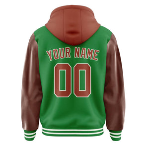 Custom Emerald Green Coral Red Jacket