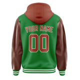 Custom Emerald Green Coral Red Jacket