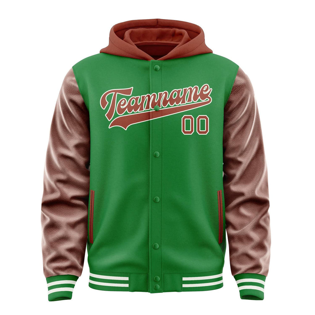 Custom Emerald Green Coral Red Jacket
