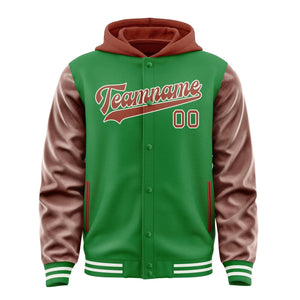 Custom Emerald Green Coral Red Jacket
