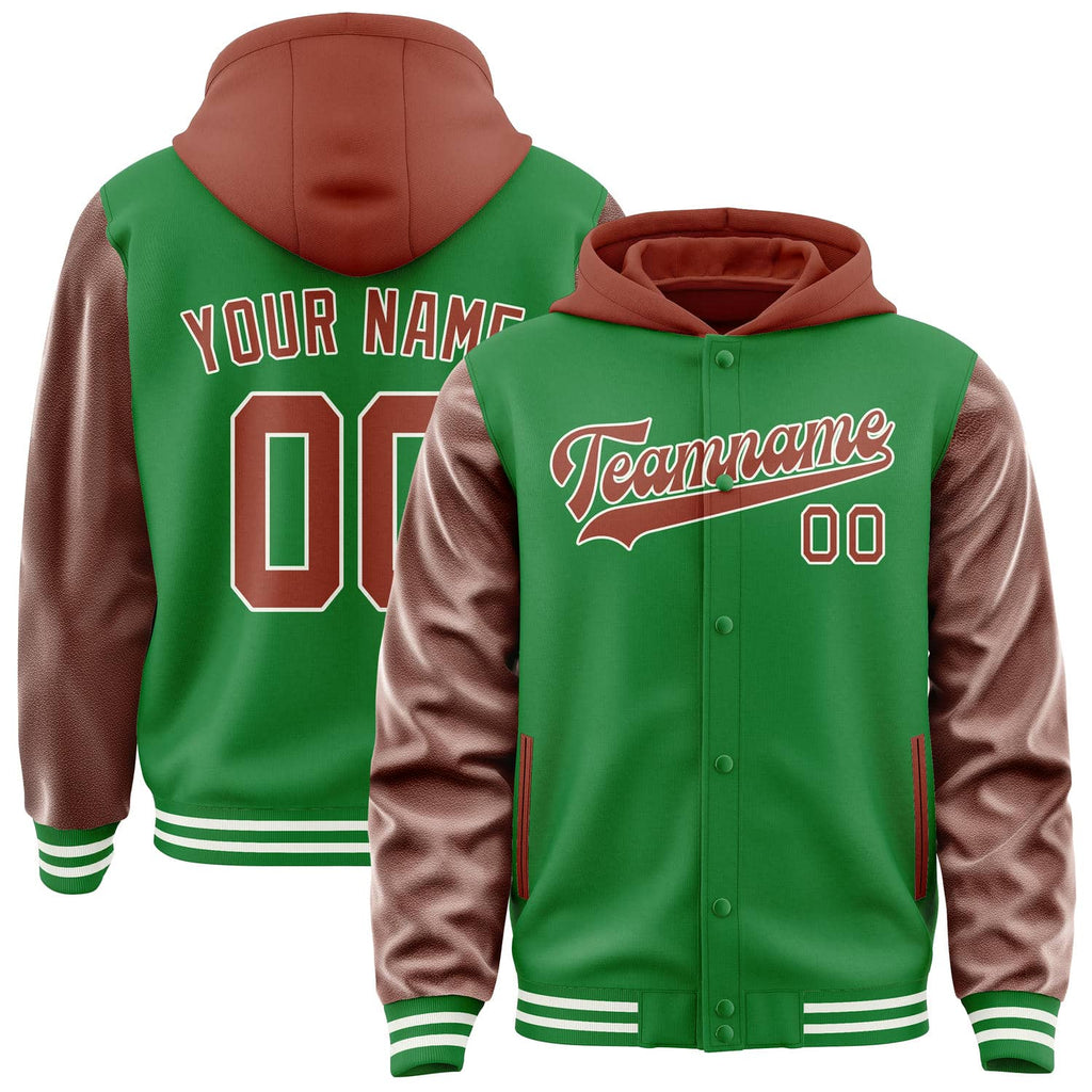 Custom Emerald Green Coral Red Jacket