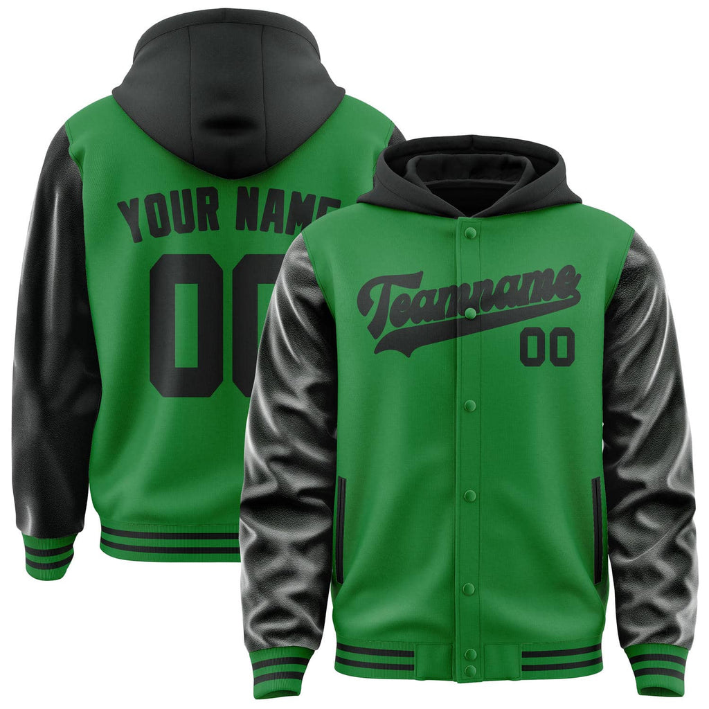 Custom Emerald Green Black Jacket
