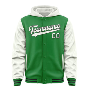 Custom Emerald Green White Jacket