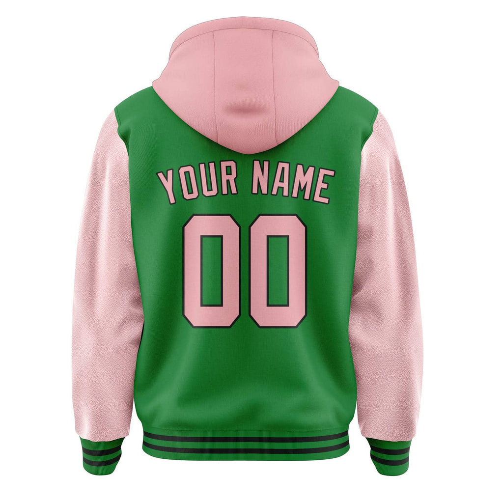 Custom Emerald Green Light Pink Jacket